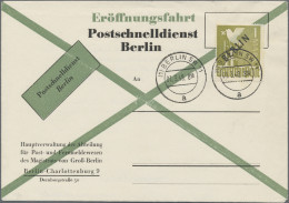 Berlin: 1948, 1 Mark Schwarzaufdruck Auf Amtlichem FDC Zur Eröffnung Des Postsch - Other & Unclassified