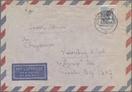 Berlin: 1949, 80 Pfg. Rotaufdruck Als Portogerechte Einzelfrankatur Auf Luftpost - Lettres & Documents