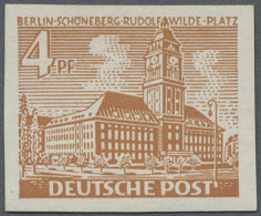 Berlin: 1949, Bauten I, 4 Pf Schöneberger Rathaus, Tadellos Postfrisches, UNGEZÄ - Ungebraucht