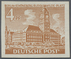 Berlin: 1949, Bauten I, 4 Pf Schöneberger Rathaus, Tadellos Postfrisches, UNGEZÄ - Nuevos