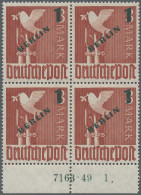 Berlin: 1949, Freimarken 1 (DM) Auf 3 (M) Mit Grünem Aufdruck BERLIN, Perfekter - Nuevos
