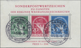 Berlin: 1949, Währungs-Block, Sauber Gestempelt Mit Zwei Sonderstempeln "(20a) H - Usados