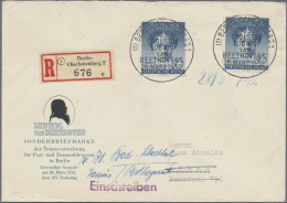 Berlin: 1952, 30 Pfg. Beethoven, Zwei Werte Als Portogerechte Mehrfachfrankatur - Other & Unclassified