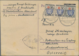 Französische Zone - Allgemeine Ausgabe: 1946, Wappen 15 Pfg. Im Waagerechten 3er - Other & Unclassified