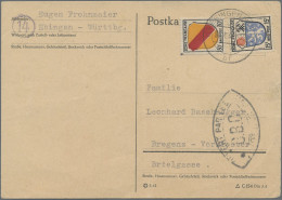 Französische Zone - Allgemeine Ausgabe: 1946, Wappen 15 Pfg. Und 30 Pfg. Als Por - Other & Unclassified