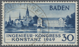 Französische Zone - Baden: 1949, 30 Pf. Ingenieur-Kongress Konstanz 2.Auflage, S - Otros & Sin Clasificación