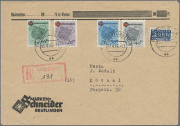 Französische Zone - Württemberg: 1949, 10 Pf Bis 40 Pf Rotes Kreuz, Kompletter S - Autres & Non Classés