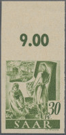 Saarland (1947/56): 1947, 30 Pfg "Berufe Und Ansichten Aus Dem Saarland", UNGEZÄ - Neufs