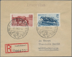 Saarland (1947/56): 1949, Tag Des Pferdes, Beide Werte Als Portogerechte 40 Fr.- - Otros & Sin Clasificación