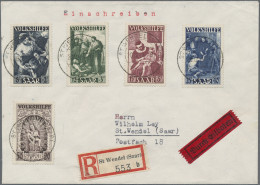 Saarland (1947/56): 1949, 8 Fr. Bis 50 Fr. Volkshilfe 1949, Kompletter Satz Auf - Otros & Sin Clasificación