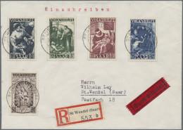 Saarland (1947/56): 1949, 8 Fr. Bis 50 Fr. Volkshilfe 1949, Kompletter Satz Auf - Autres & Non Classés