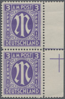 Bizone: 1945, 3 Pf Englischer Druck, Gezähnt 14¼:14½ Auf Papier Y Im Senkrechten - Sonstige & Ohne Zuordnung