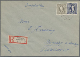 Bizone: 1945 AM-Post 80 Pf. Schwarzviolettultramarin In Zähnung L 11½ Zusammen M - Sonstige & Ohne Zuordnung