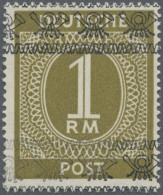 Bizone: 1948, 1 RM Mit Doppeltem Bandaufdruck, Postfrisch, Einwandfrei Mit Ausga - Autres & Non Classés
