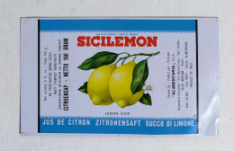 81203 Etichetta Pubblicitaria In Latta Anni '50 - Sicilemon Messina - Cans