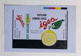 81204 Etichetta Pubblicitaria In Latta Anni '50 - Limonata Igea Palermo - Cans