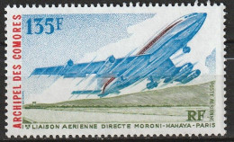 Comores 1re Liaison Aérienne Directe Moroni Hahaya Paris Poste Aérienne N°65 **neuf - Aéreo