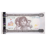 Billet, Érythrée, 5 Nakfa, 1997, 1997-05-24, KM:2, NEUF - Eritrea