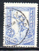 GREECE GRECIA ELLAS 1901 GIOVANNI DA BOLOGNA'S HERMES FLYING MERCURY MERCURIO 25l USED USATO OBLITERE' - Usados