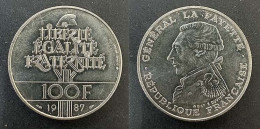 1 Pièces De 100 Francs En Argent - Général LA FAYETTE 1987   TTB    Réf, 06 - 100 Francs