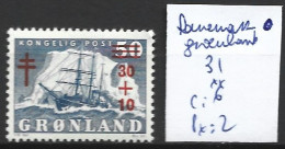 GROENLAND 31 ** Côte 6 € - Neufs