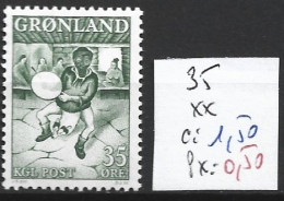 GROENLAND 35 ** Côte 1.50 € - Unused Stamps