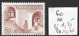 GROENLAND 60 ** Côte 1.25 € - Unused Stamps