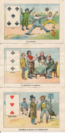 Lot De 3 Anciens Chromos Jeu De Cartes Humour Magasin Laplanche à Saumur - Other & Unclassified