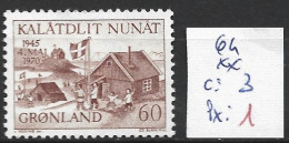 GROENLAND 64 ** Côte 3 € - Ungebraucht