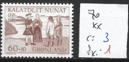 GROENLAND 70 ** Côte 3 € - Unused Stamps