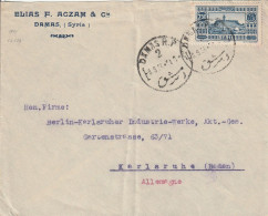 Syrie Lettre Damas Pour L'Allemagne 1934 - Lettres & Documents