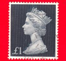 GB  UK GRAN BRETAGNA - Usato - 1972 -  Regina Elisabetta II - Decimale  - £1 Large Machin - Used Stamps