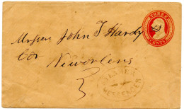 ETATS UNIS - STEAMER MESSENGER SUR LETTRE POUR NEW ORLEANS - Covers & Documents