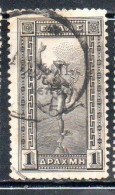 GREECE GRECIA ELLAS 1901 GIOVANNI DA BOLOGNA'S HERMES FLYING MERCURY MERCURIO 1d USED USATO OBLITERE' - Used Stamps