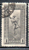 GREECE GRECIA ELLAS 1901 GIOVANNI DA BOLOGNA'S HERMES FLYING MERCURY MERCURIO 1d USED USATO OBLITERE' - Gebruikt