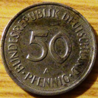 Germany - 1990 - KM 109.2 - 50 Pfennig - Mintmark "A" - Berlin - VF - Look Scans - 50 Pfennig