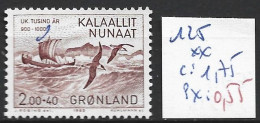 GROENLAND 125 ** Côte 1.75 € - Nuovi