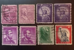 États-Unis 1938 -1954 Presidential 1954 -1973 Liberty Issue & Abraham Lincoln Purple - Used Stamps