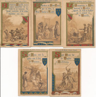 Lot De 5 Anciens Chromos Souvenir Chocolat De L'Abbaye Notre Dame D'Igny - Autres & Non Classés