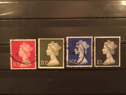 GB QE II 1970-2 High Value Large Machins Used SG 829-31b Mi 549-51 + 611 - Used Stamps