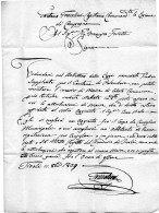 Département Conquis -Lettre De Tivoli,1809 -cachet De Franchise -voir Les Scans - Marques D'armée (avant 1900)