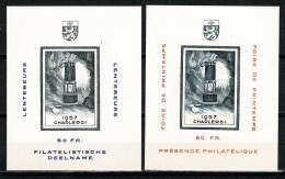 Belg. 1957 - E 73/74** Voorjaarsbeurs Te / Foire Du Printemps à Charleroi MNH - Erinnophilie - Reklamemarken [E]