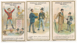 Lot De 3 Anciens Chromos Minot Chocolat CARPENTIER - Other & Unclassified