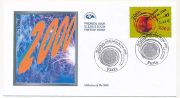 FRANCE - FDC 3,00F/0,46e Célébration De L'An 2000 - Paris - 5/07/1999 - 1990-1999