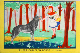 BUVARD BISCOTTES LUC - CP Découpée - Le PETIT CHAPERON-ROUGE (Ch. Perrault) - Années 50 - BE - Biscotti