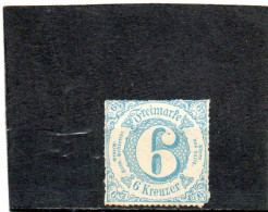 ALLEMAGNE TOUR ET TAXIS 6 Kreuzer 1862 N° 47 Neuf Sans Gomme - Nuovi