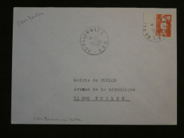 DH9 FRANCE BELLE   LETTRE  RARE MARIANNE FAUX DE TOULON +BORD 31 1 1991 OLLIOULES POUR TOULON   ++AFF. INTERESSANT++ - Brieven En Documenten