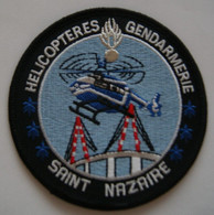 PATCH ECUSSON INSIGNE TISSUS HELICOPTERES GENDARMERIE SAINT NAZAIRE HELICOPTERE VERSION 1 - Policia