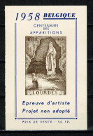 Belg. 1958 - E 76** Eeuwfeest Verschijningen / Centenaire Des Apparitions à Lourdes MNH - Erinnophilie [E]