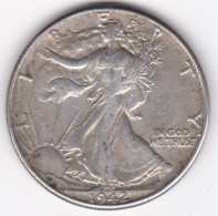 Etats-Unis. Half Dollar 1942 . Walking Liberty. En Argent, - 1916-1947: Liberty Walking (Liberté Marchant)